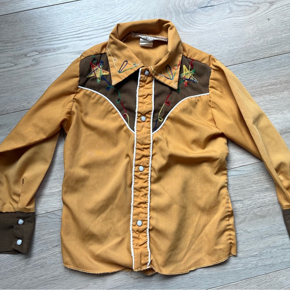 Vintage Western Embroidered Shirt 1950s childrens